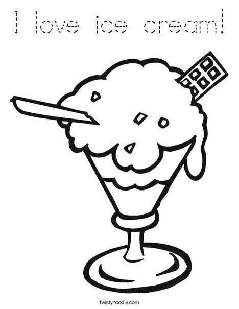 Sundae Coloring Page