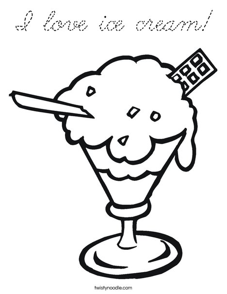 Sundae Coloring Page
