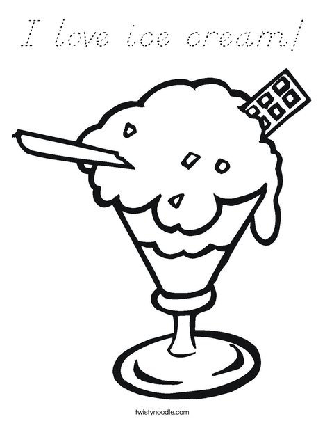 Sundae Coloring Page