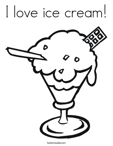 Sundae Coloring Page