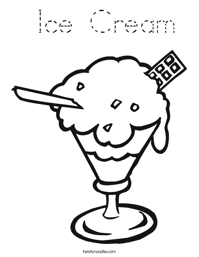  Ice Cream Coloring Page
