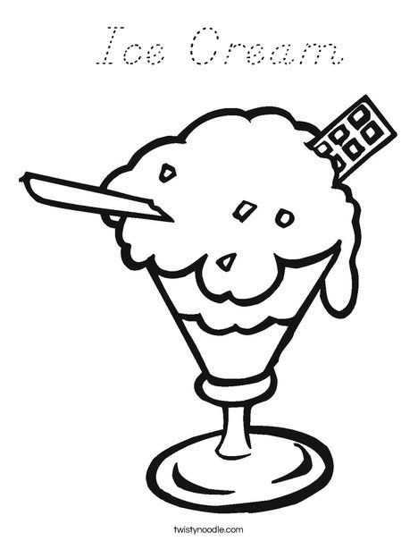 Sundae Coloring Page