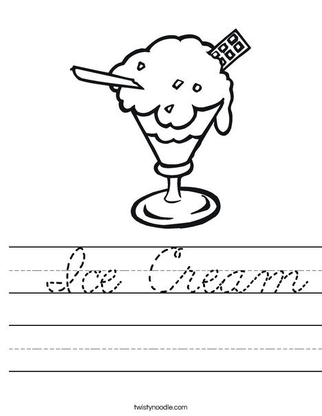 Sundae Worksheet