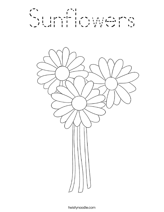 Sunflowers Coloring Page