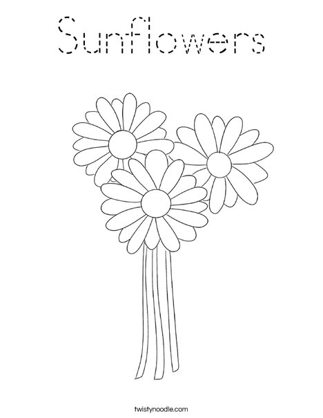 Sunflower Coloring Page