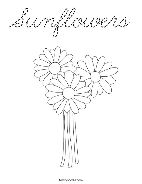 Sunflower Coloring Page