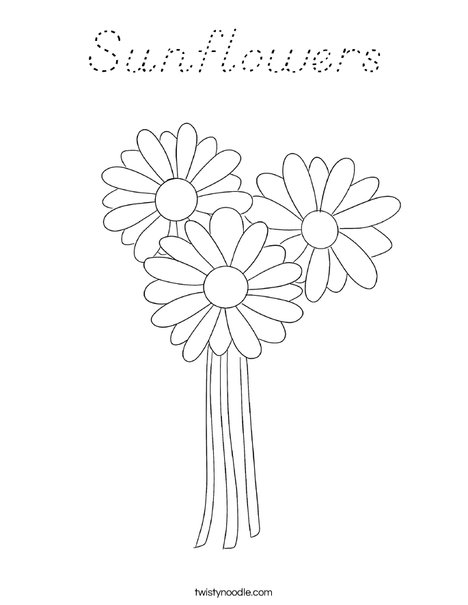 Sunflower Coloring Page