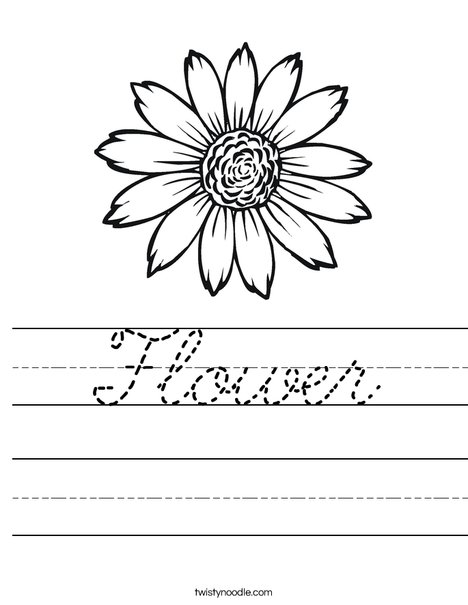 Sunflower Worksheet