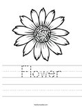 Flower Worksheet