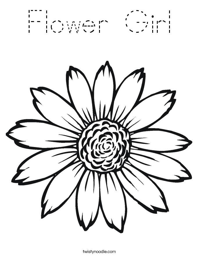 Flower Girl Coloring Page
