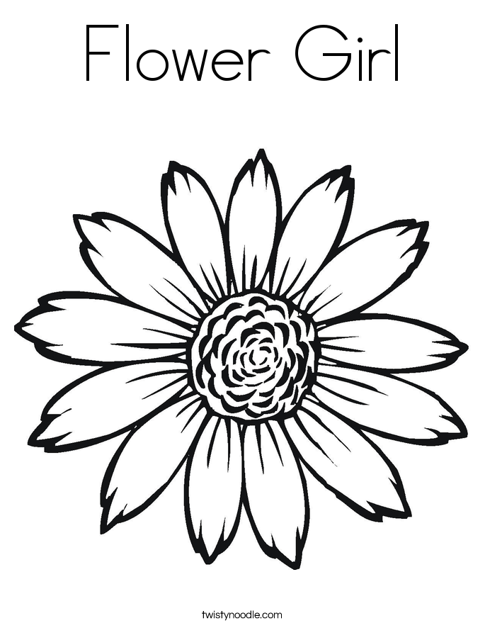 Flower Girl Coloring Page
