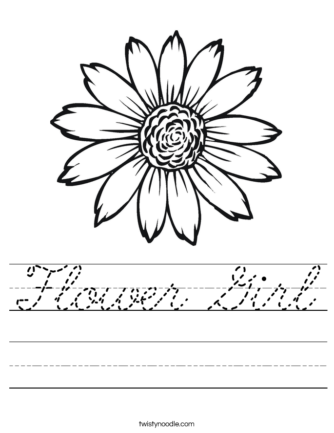 Flower Girl Worksheet