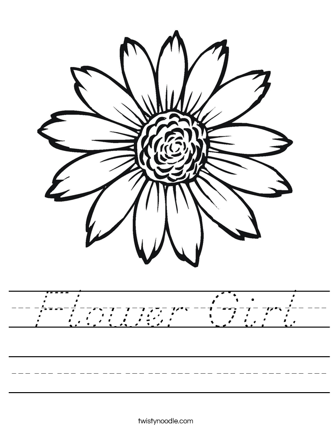 Flower Girl Worksheet