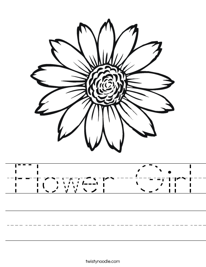 Flower Girl Worksheet