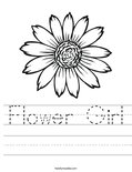 Flower Girl Worksheet