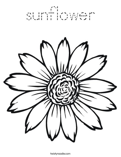 Sunflower Coloring Page