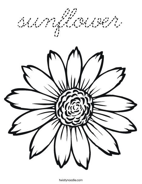 Sunflower Coloring Page