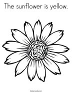The sunflower is yellow Coloring Page