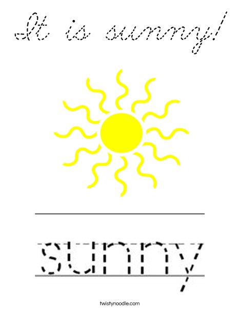 Sunny Coloring Page
