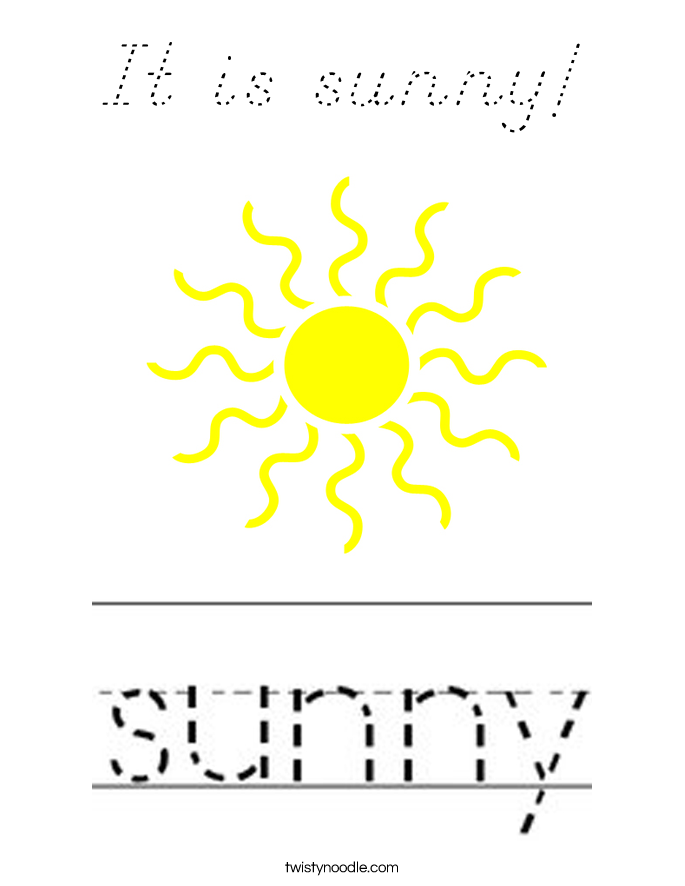It is sunny! Coloring Page