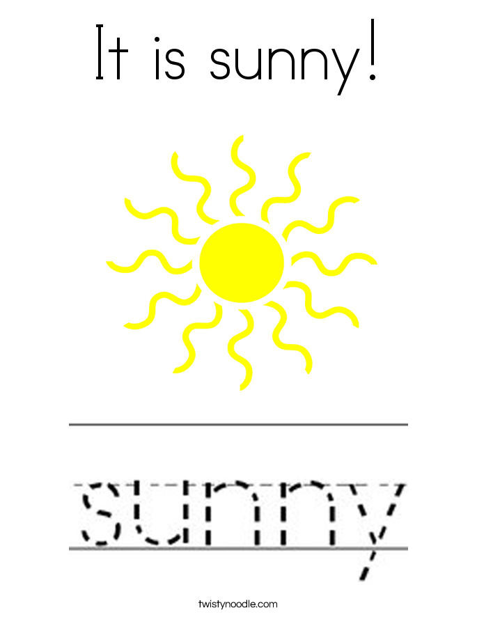 It is sunny! Coloring Page