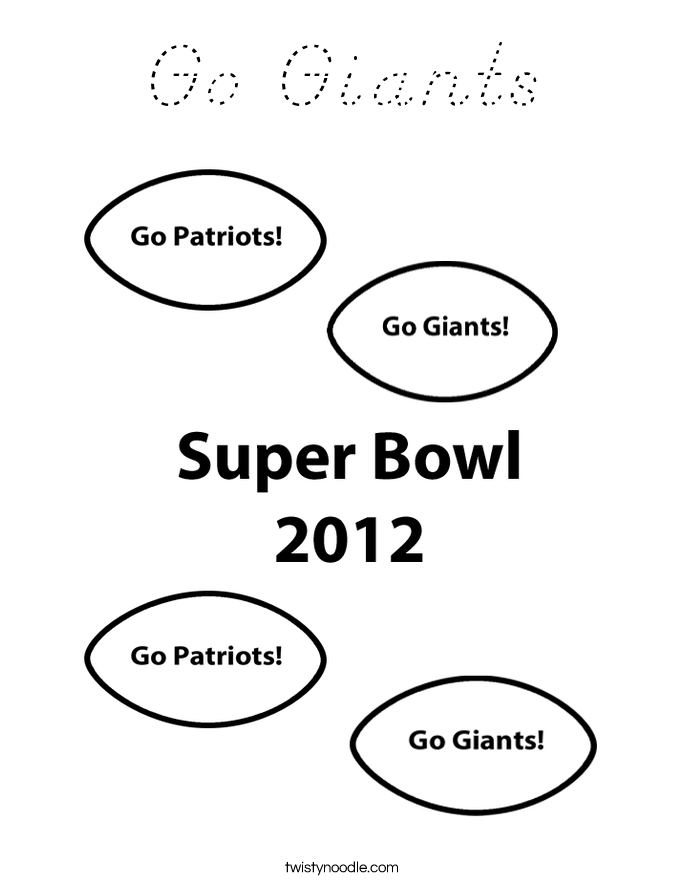 Go Giants Coloring Page