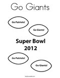 Go Giants Coloring Page