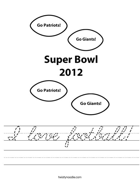 Super Bowl 2012 Worksheet