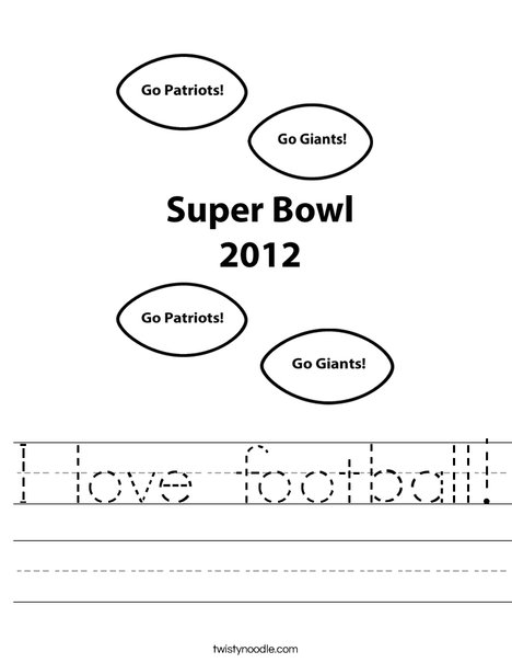 Super Bowl 2012 Worksheet