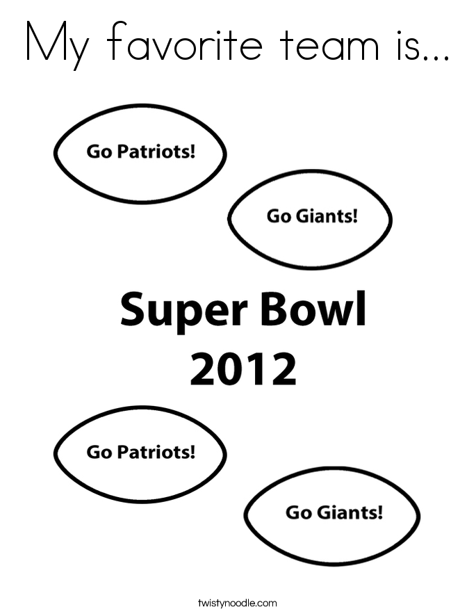 My favorite team is... Coloring Page