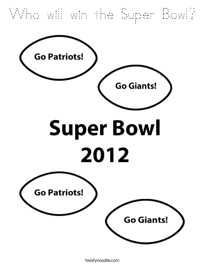 Who will win the Super Bowl? Coloring Page