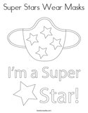 Super Stars Wear Masks Coloring Page