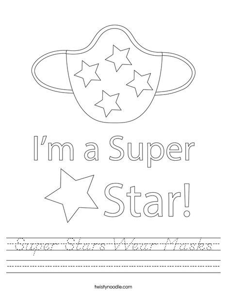 Super Stars Wear Masks! Worksheet