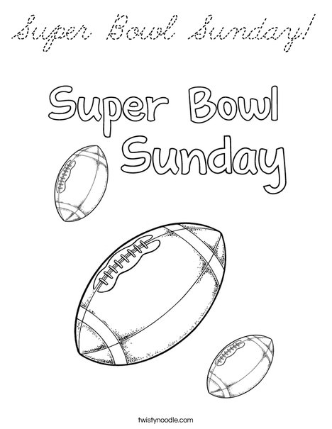 Superbowl Sunday Coloring Page