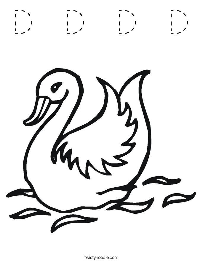D  D  D  D Coloring Page