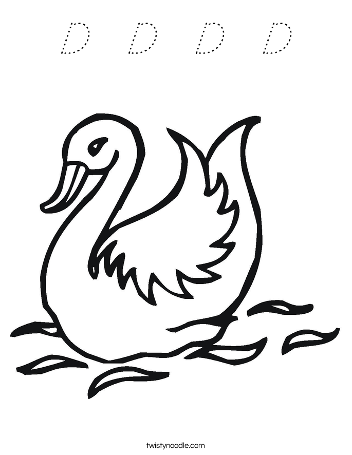 D  D  D  D Coloring Page