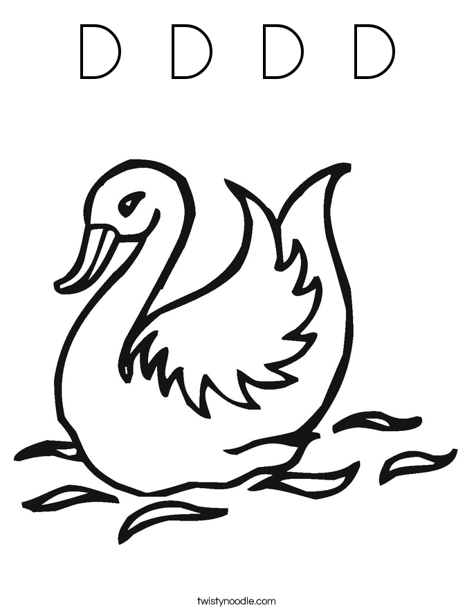 D  D  D  D Coloring Page