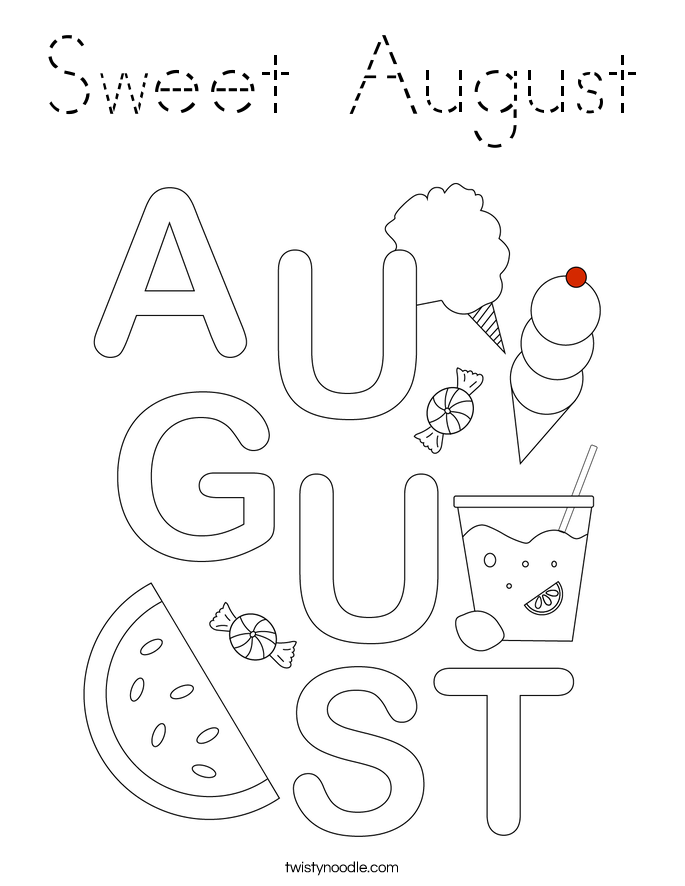 Sweet August Coloring Page