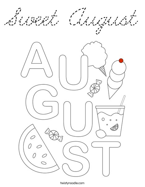 Sweet August Coloring Page