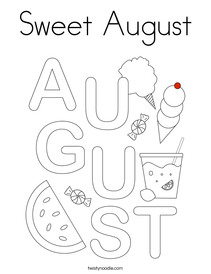 Sweet August Coloring Page