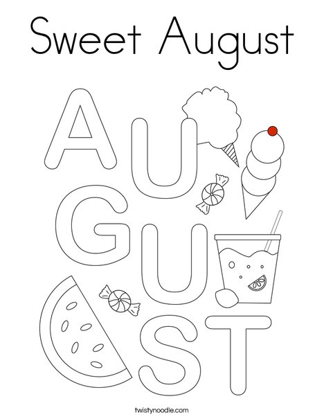 Sweet August Coloring Page