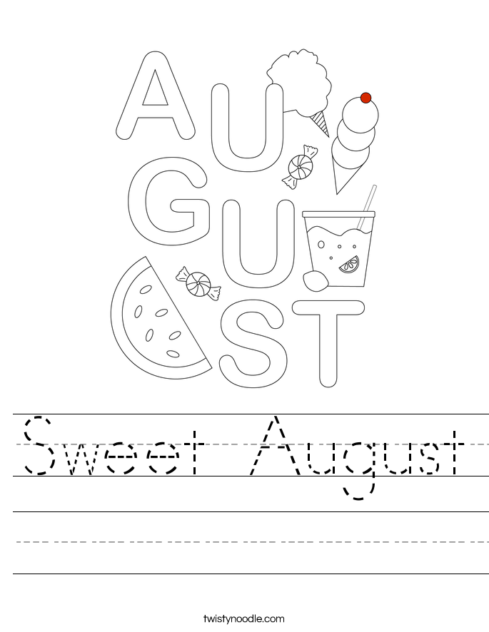 Sweet August Worksheet