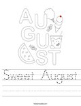 Sweet August Worksheet