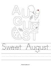 Sweet August Handwriting Sheet
