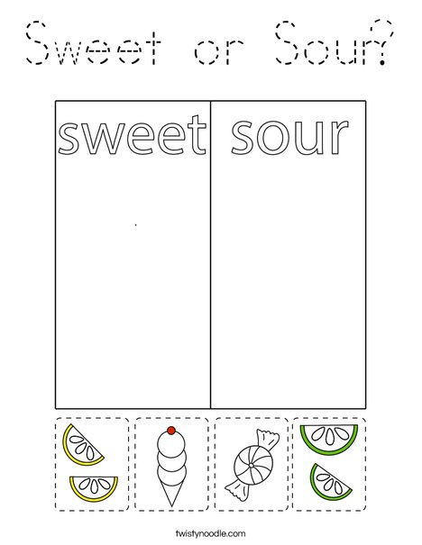 Sweet or Sour? Coloring Page
