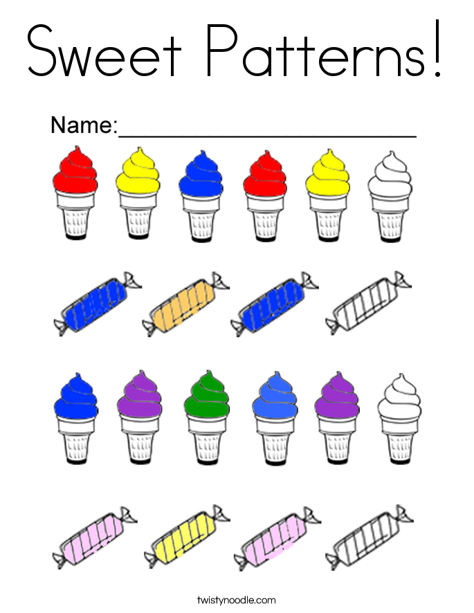 Sweet Patterns! Coloring Page