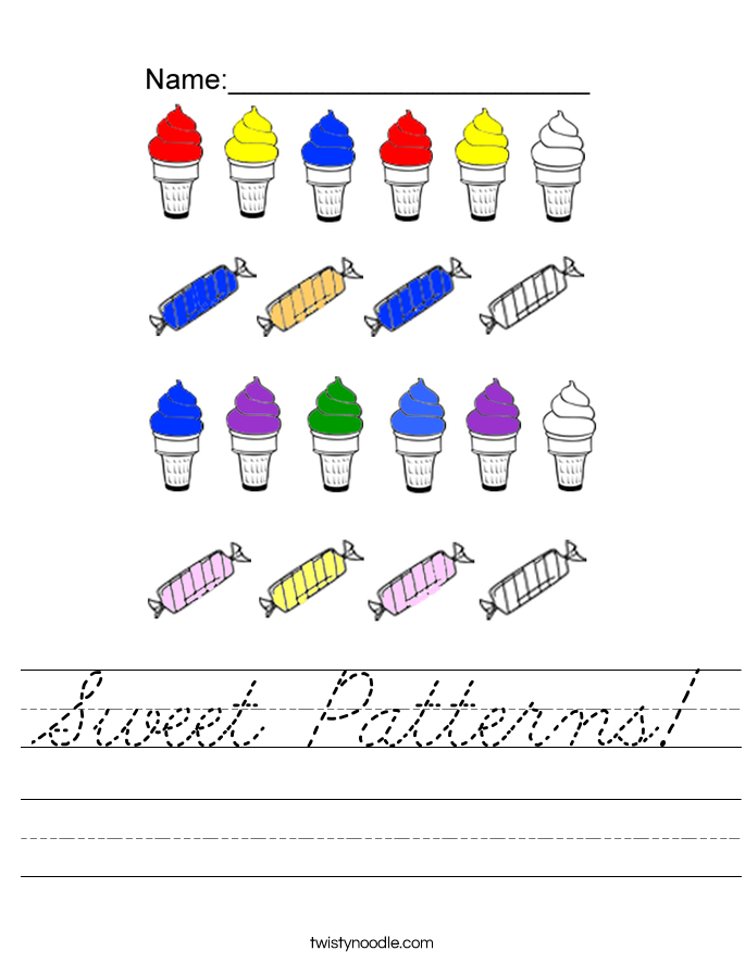 Sweet Patterns! Worksheet