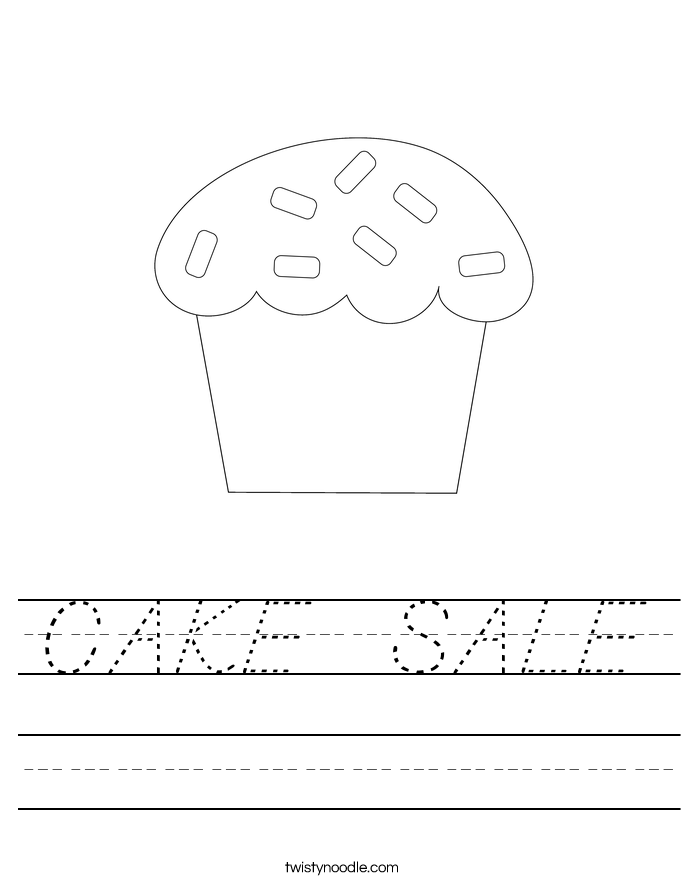 CAKE  SALE Worksheet