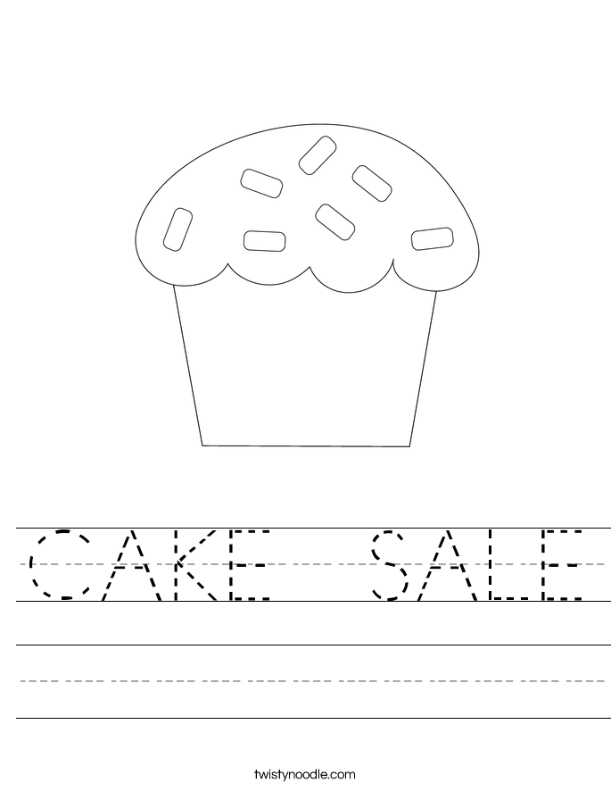 CAKE  SALE Worksheet