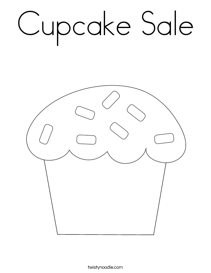 Cupcake Sale Coloring Page